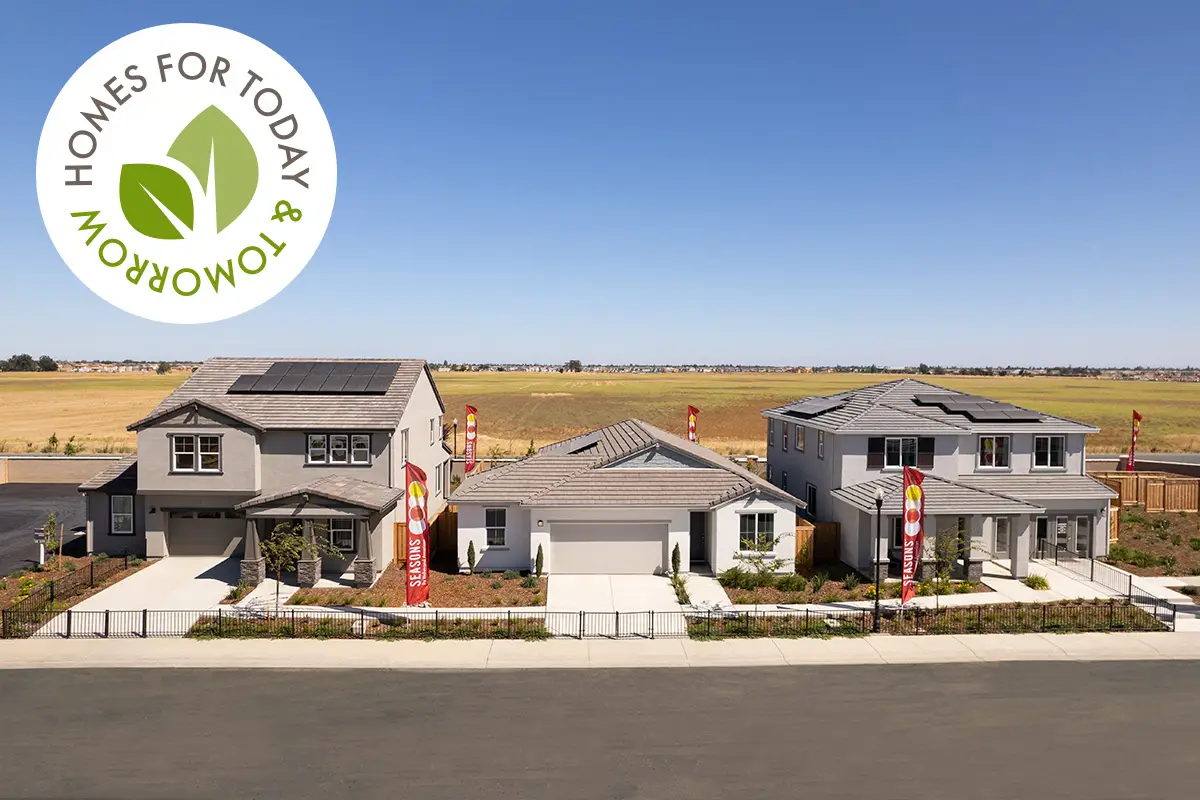 Homes with Solar panels with Homes for Today and Tomorrow logo