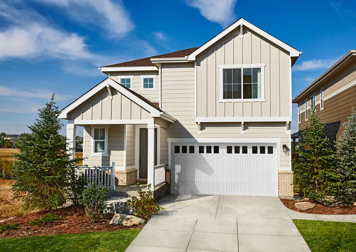 Two-story home with small front porch