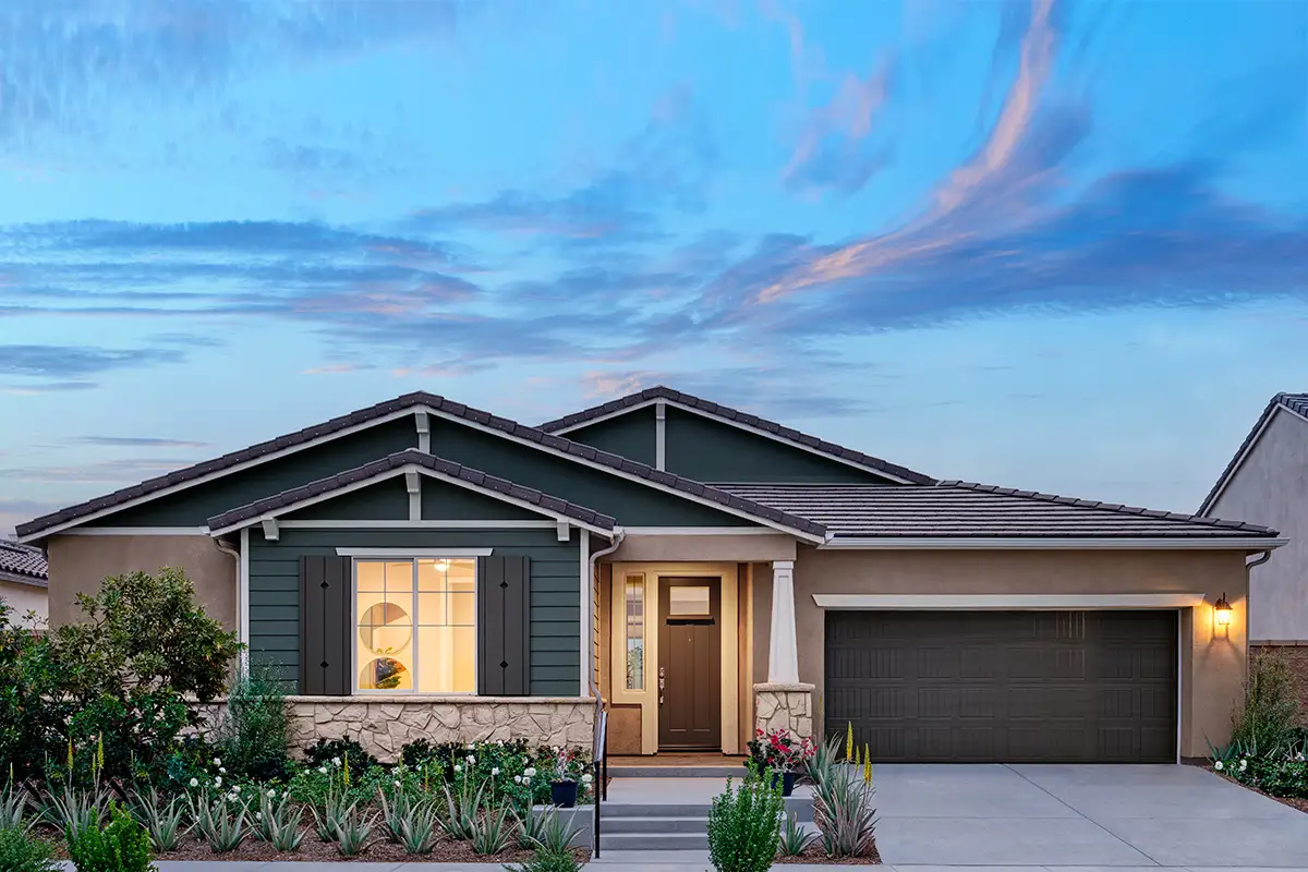 One-story home with two-car garage and stone accents