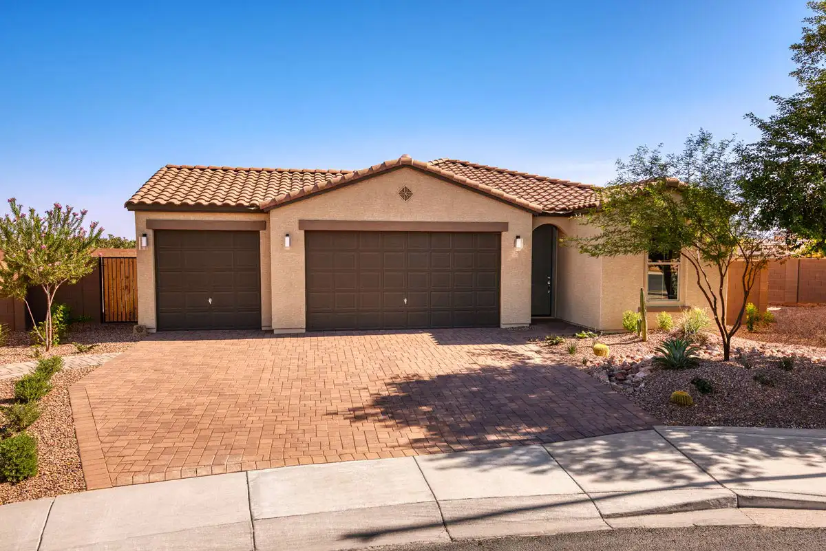 Ranch-style home with three-car garage